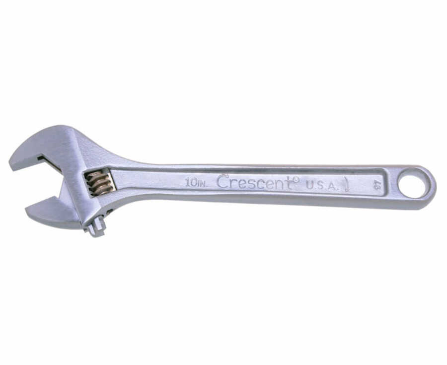 10 Inch Chrome Finish Adjustable Wrench