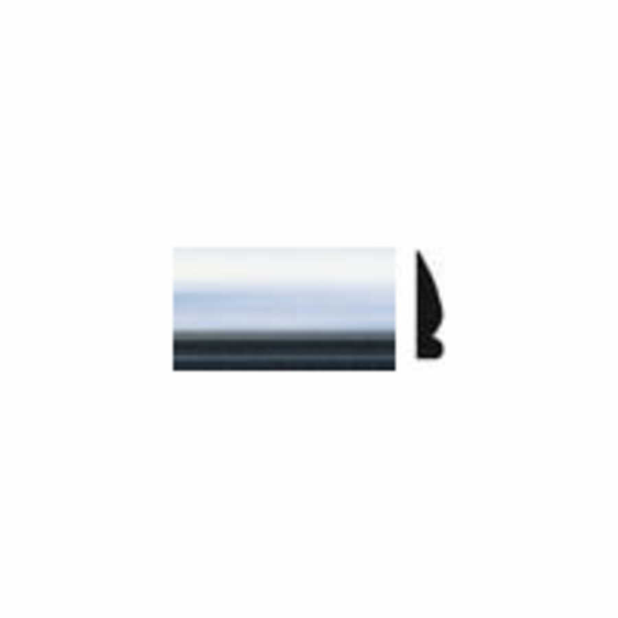 Wheel Well Molding 1/2 Inch Flat with Bead x 20 Ft Black