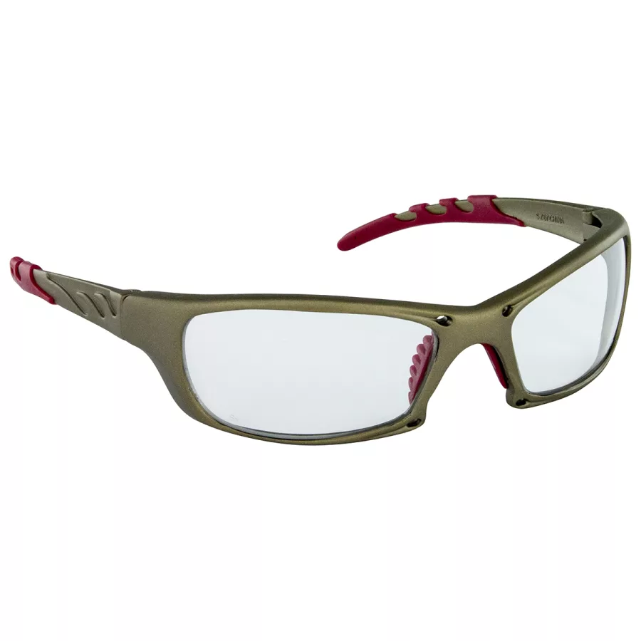 GTR SAFETY GLS GOLD FRAME W/ CLEAR LENS