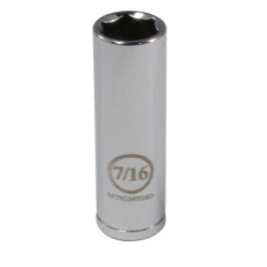 1/4" Drive 7/16" 6 Point Deep Socket