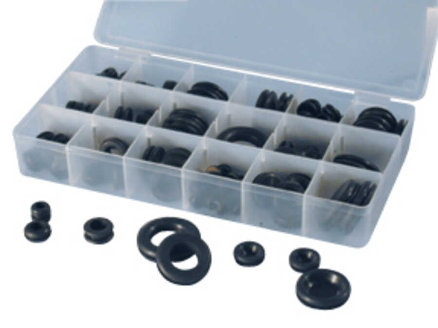 125 PCS RUBBER GROMMET ASST.