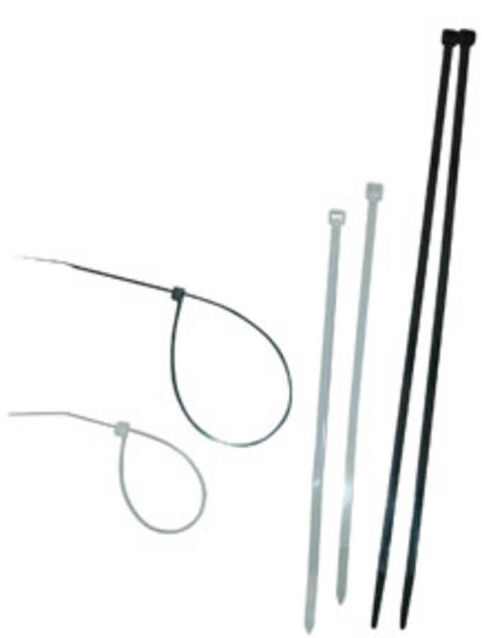 4" NYL CABLE TIES BLK UV 100PC