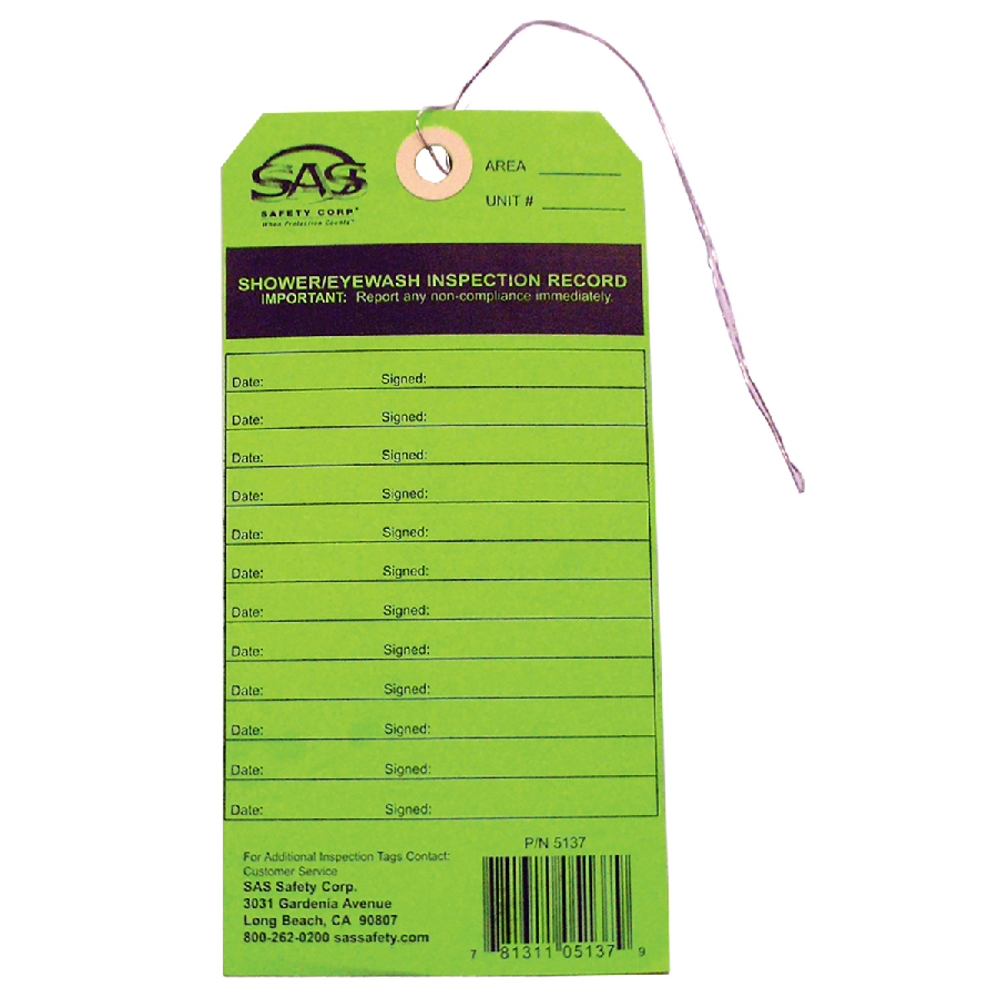 EYEWASH SERVICE TAG FOR 5135