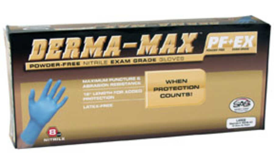 BX/50 LRG DERMA-MAX NITRILE PF