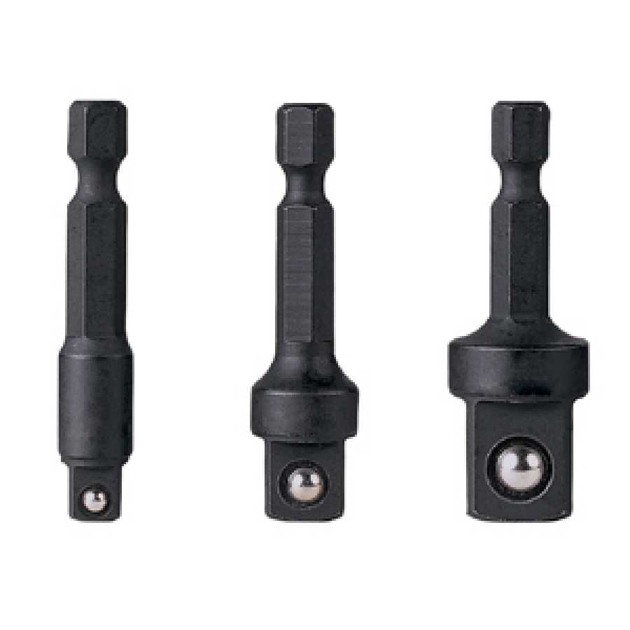 3PC 1/4" HEX DR BALL ADAP SET