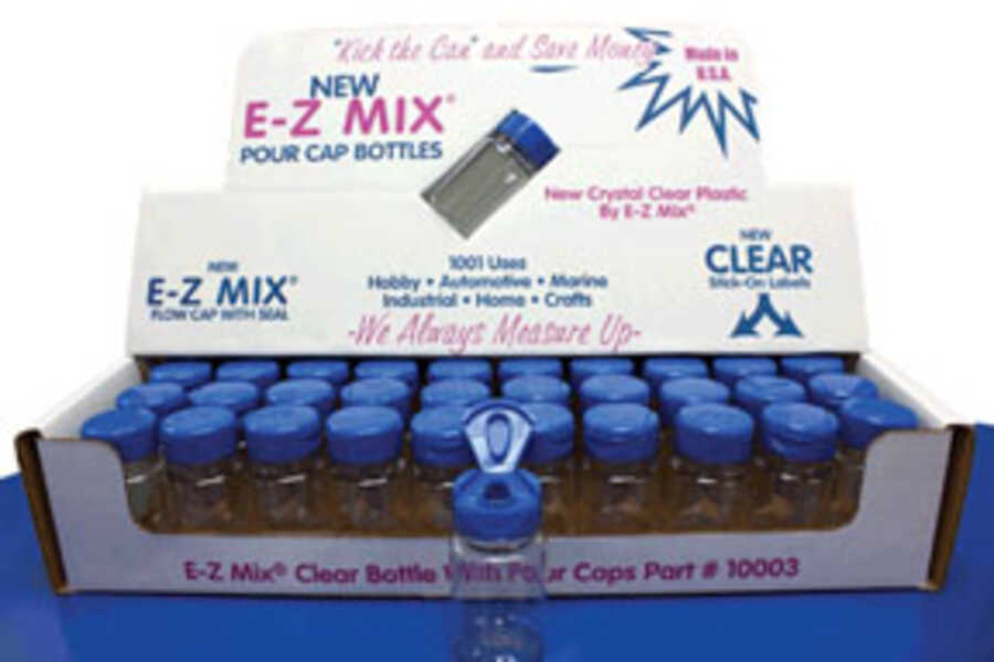 2 Oz Clear Plastic Bottle w E-Z Flow Cap 50/Box