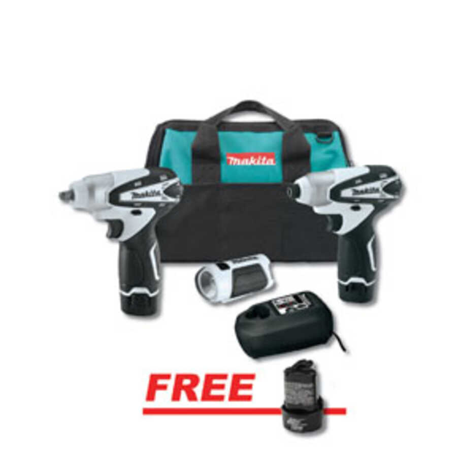 12V Max Lithium-Ion Cordless Impact Driver 3/8 Wrench Combo Kit