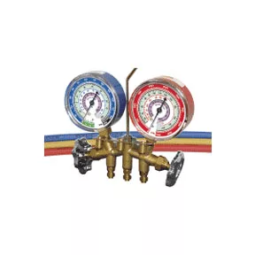 R12 2-WAY BRASS MANIFOLD SET
