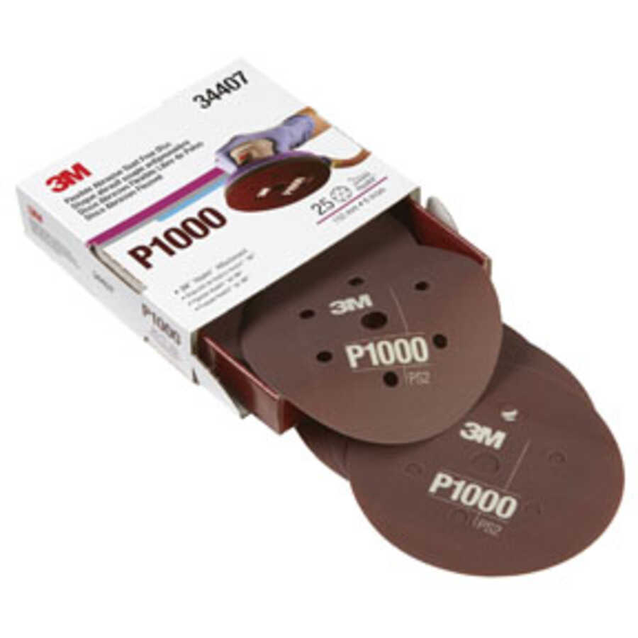 Flexible Abrasive Hookit™ Dust Free 6" Disc, P1000