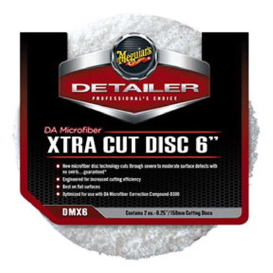 Meguiars | DMX6 | Meguiar's 6" DA Microfiber Xtra Cut Disc - 2 Pack
