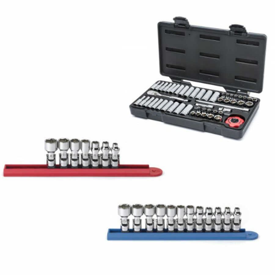 80300 + 80310 + 80311 1/4 Inch Dr 6 Pt Socket Set w Free 6 Pt Fl