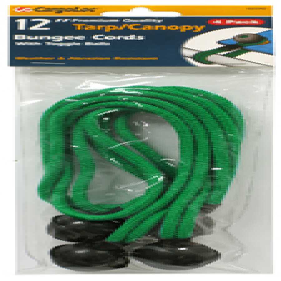 Ball Bungee 4 Pc. 12" Green