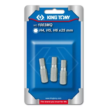 3PC.1/4"HEXAGON HEAD BITS SET(4,5,6MM)