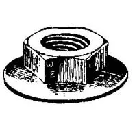 1/4-20HEX FLANGE NUT-GRIP LOCK