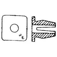 HEADLAMP DOOR NUT(NYLON)