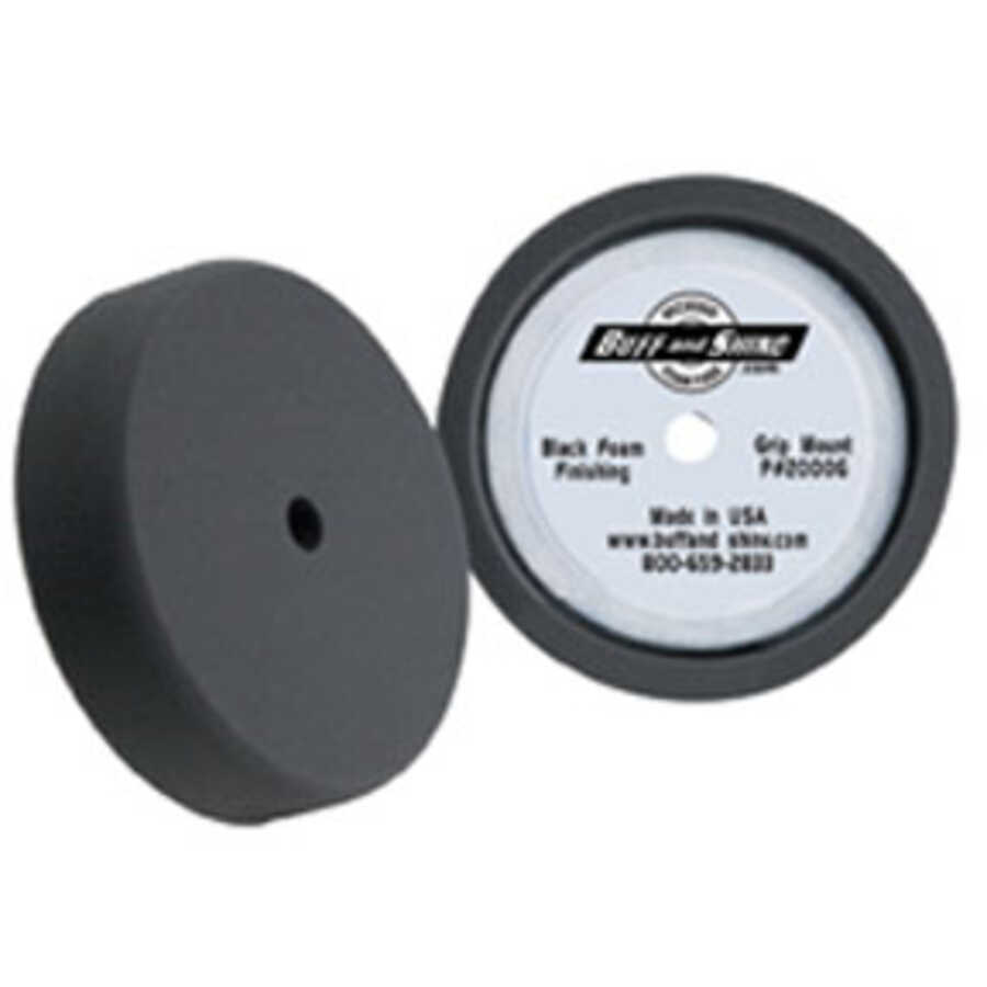 8" x 2" Recessed back black foam grip pad "Finishing pad"