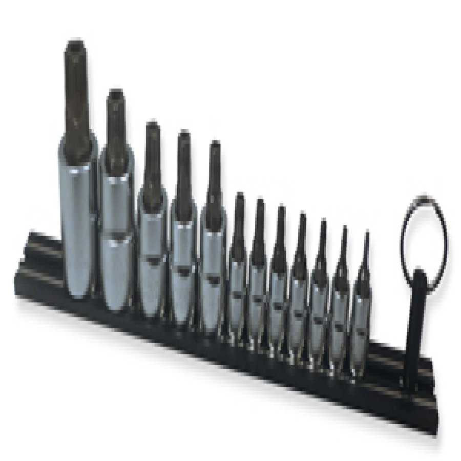 12pc Torx Plus-TP Driver Set on Black Magrail