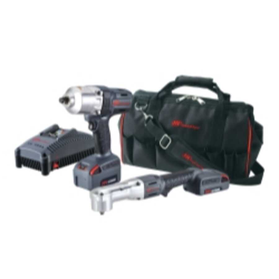 2 Piece IQV20 - 1/2" Impact & 3/8" Angle Impact Ki