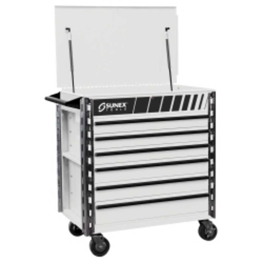 Premium Full Drawer Service Cart-White