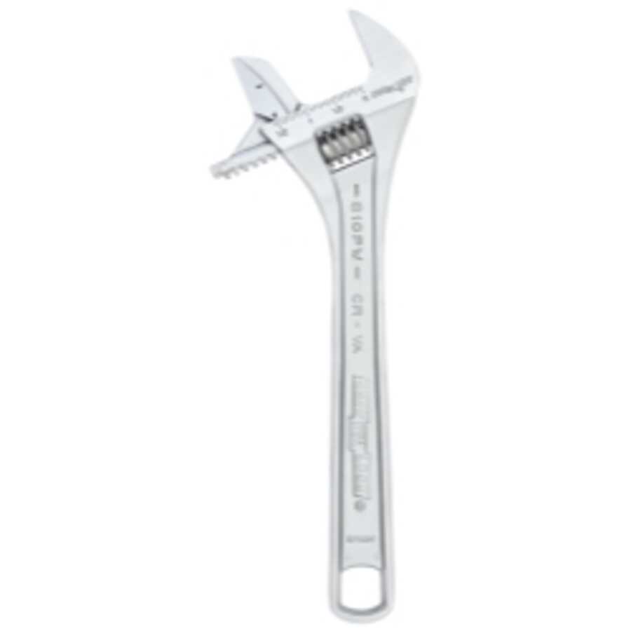 10 Inch Reversible Jaw Adjustable Wrench Chrome