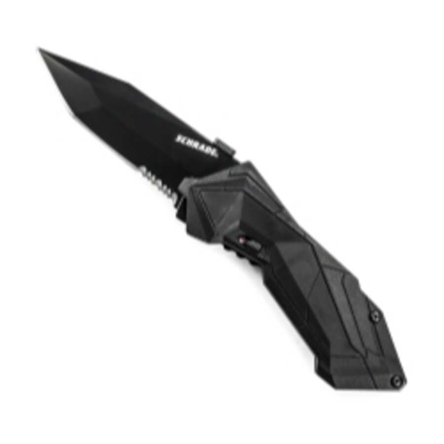 SCHRADE M.A.G.I.C. ASSIST BLACK TANTO SERRATED, CH