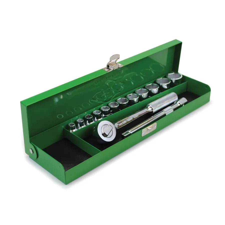 (image for) 16 PC MTL BOX 3/8" METRIC