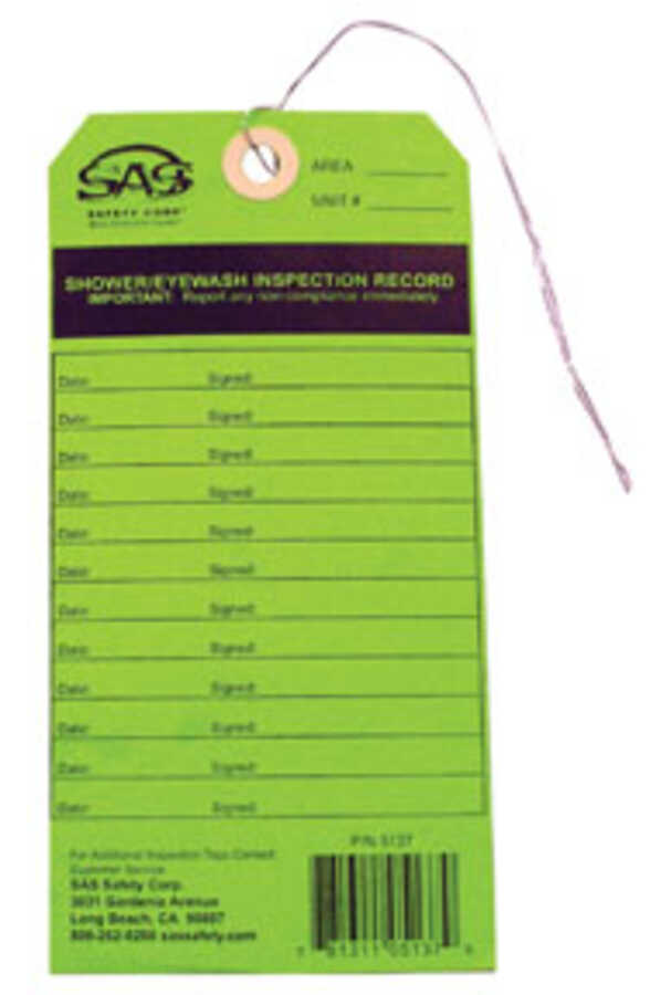 EYEWASH SERVICE TAG