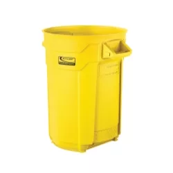 Suncast Commercial 32 Gal Utility Trash Can Yellow