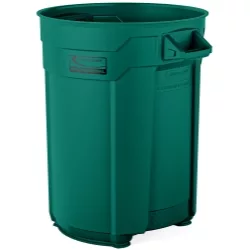 Suncast Commercial 55 Gal Utility Trash Can Green