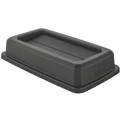 Slim Trash Can Double Flip Lid
