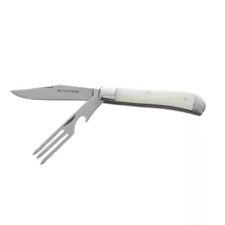 White Bone Hobo Knife -Interlocking Fork and Knife White Bone Hobo Knife -Interlocking Fork and Knife