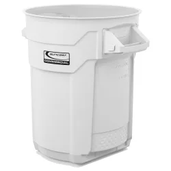 Suncast Commercial 20 Gal Utility Trash Can White