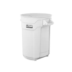 Suncast Commercial 32 Gal Utility Trash Can White