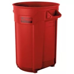 Suncast Commercial 44 Gal Utility Trash Can Red