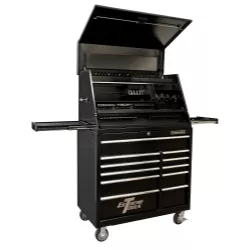 41" Deluxe Port. Workstation/Cabinet Combo, Black