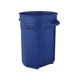 Suncast Commercial 32 Gal Utility Trash Can Blue