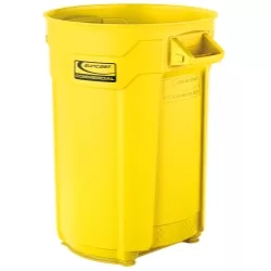 Suncast Commercial 44 Gal Utility Trash Can Yellow