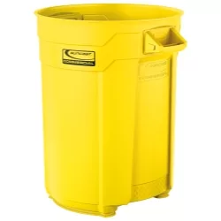 Suncast Commercial 55 Gal Utility Trash Can Yellow