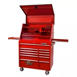 41" Deluxe Port. Workstation/Cab Combo, Red