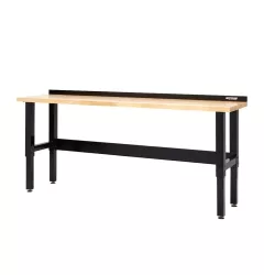 8 FOOT WORKBENCH WITH BUTCHER BLOCK SURFACE