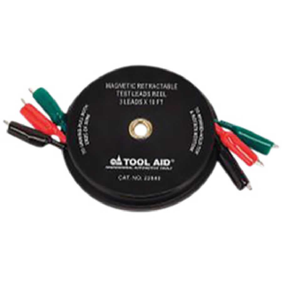 TEST LEADS RETRACTABLE REEL 3 WIRES x 30 FT