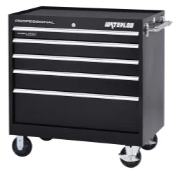 40" 5 Drawer Waterloo PRO HD Roller Cabinet-Black