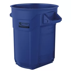 Suncast Commercial 20 Gal Utility Trash Can Blue