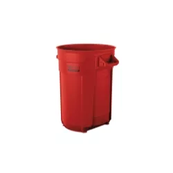 Suncast Commercial 32 Gal Utility Trash Can Red