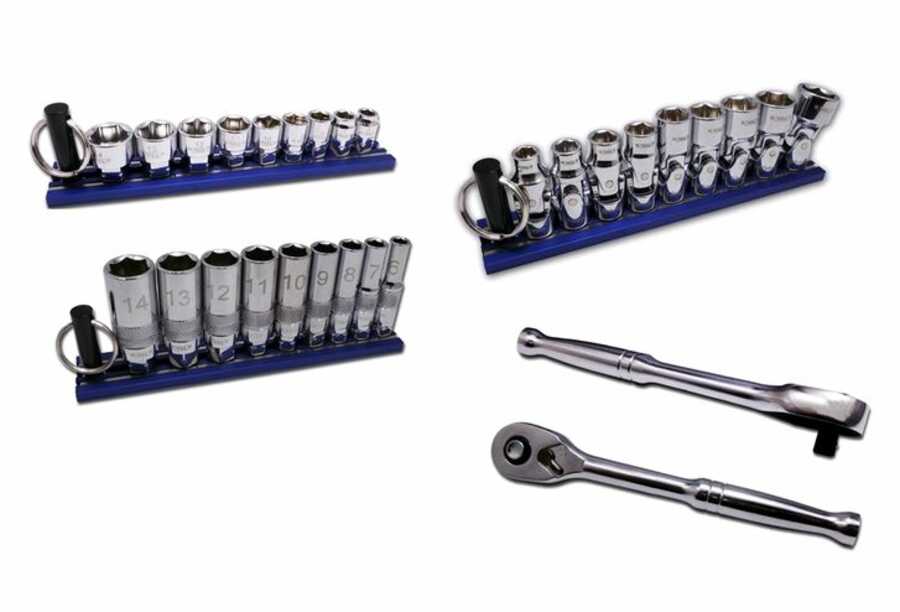 RATCHET Wrench Vim Tools VIMDU400S Duo Drive SAE Kit w/Free R400