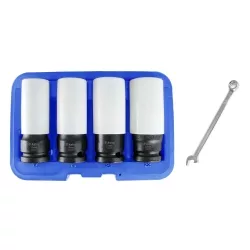 Flank Bite Damaged Lug Nut Socket Set w/ Btl Wrnch Flank Bite Damaged Lug Nut Socket Set w/ Btl Wrnch