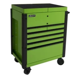 35" 6-Drawer Slide Top Service Cart-Green