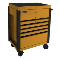 35" 6-Drawer Slide Top Service Cart-Orange