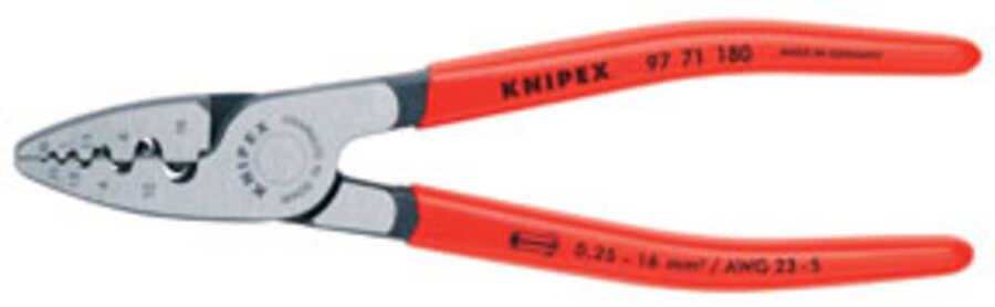 Knipex-Werk | 9771180 | Knipex 7" Crimping Pliers for Ferrules 0.25-16mm²