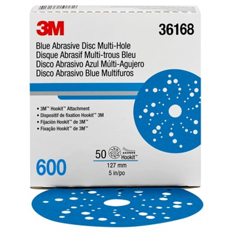 3M Hookit Blue Abrasive Disc Multihole 36168 (4PK)